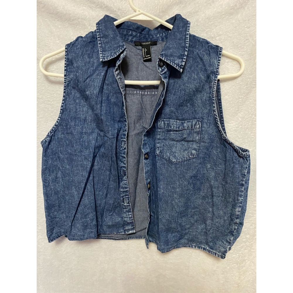 Forever 21 - Cropped denim vest